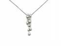 Silver CZ Rubover Droplets Pendant & Chain