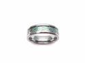 Tungsten Carbide Ring Green Carbon Fibre 7mm