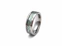 Tungsten Carbide Ring Green Carbon Fibre 7mm