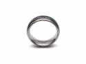 Tungsten Ring Black Carbon Fibre Meteorite Paper