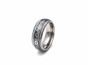 Tungsten Ring Black Carbon Fibre Meteorite Paper