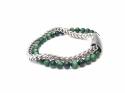 Malachite Bead & Stainless Steel Bracelet