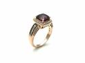 14ct Rose Gold Garnet & Diamond