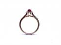 9ct Yellow Gold Ruby & Diamond Ring