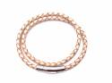Leather Double Wrap Bracelet Steel Magnetic Clasp