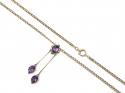 An Old Amethyst Necklet 20 inches