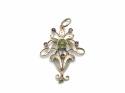 An Old Peridot & Rhodolite Garnet Pendant