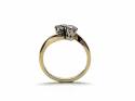 18ct Yellow Gold Diamond 2 Stone Ring