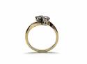 18ct Yellow Gold Diamond 2 Stone Ring