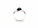 Silver Whitby Jet Ring Size O