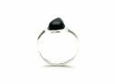 Silver Whitby Jet Ring Size M