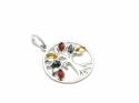 Silver Amber Tree Of Life Pendant 33v24mm