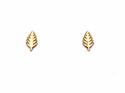9ct Yellow Gold Leaf Stud Earrings