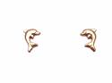 9ct Yellow Gold Dolphin Stud Earrings