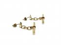 9ct Yellow Gold T-Bar Drop Earrings