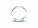 9ct White Gold Plain Wedding Ring
