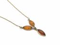 9ct Yellow Gold Amber Necklet