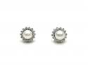 18ct Pearl & Diamond Earrings