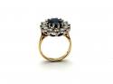 Sapphire & Diamond Cluster Ring