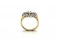18ct Diamond Boat Shaped Cluster Ring