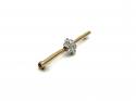 9ct Yellow Gold Diamond Cluster Brooch