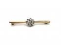 9ct Yellow Gold Diamond Cluster Brooch