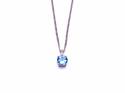 Silver Blue Topaz Pendant and Chain