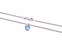 Silver Blue Topaz Pendant and Chain