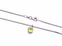 Silver Peridot Pendant and Chain