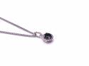 Silver Sapphire Pendant and Chain