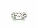 Silver CZ Three Row Bubble Ring