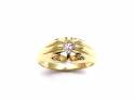 18ct Yellow Gold Diamond Gents Ring