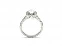 9ct White Gold CZ Pear Shaped Halo Ring