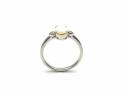 Silver & Gold Plated Opal & CZ Ring