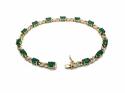 9ct Emerald & Diamond Bracelet