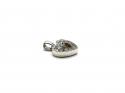 18ct White Gold CZ Heart Pendant