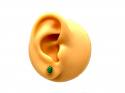 9ct Yellow Gold Dyed Jade Stud Earrings