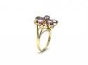 9ct Amethyst & Diamond Cluster Ring