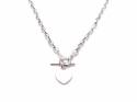 Silver Ladies T-Bar Necklet 16 Inch