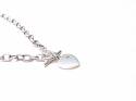 Silver Ladies Cz T-Bar Necklet 16 Inch