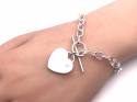 Silver Ladies T-Bar Bracelet 7.5 Inch