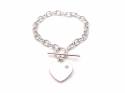 Silver Ladies T-Bar Bracelet 7.5 Inch