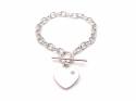 Silver Ladies T-Bar Bracelet 7.5 Inch