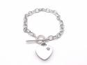 Silver Ladies T-Bar Bracelet 7.5 Inch