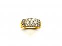 18ct Yellow Gold Diamond Pave Ring