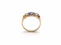 An Old 18ct Sapphire & Diamond 3 Stone Ring