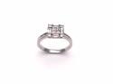 18ct White Gold Diamond Cluster Ring
