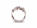 Silver Multi Band CZ Bubble Ring Size Q