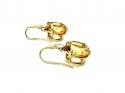 18ct Yellow Gold Quartz Drop Earrings