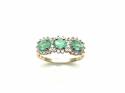 9ct Emerald & Diamond Cluster Ring